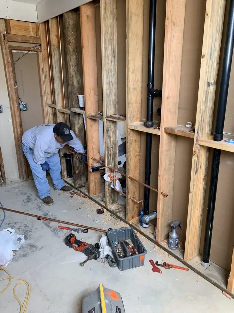 Commercial rough-in plumbing for Water Heater Replacement in Albemarle